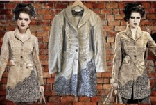 Rrp £280 : Elisa Cavaletti Tweed Mix Victorian Steampunk Jacket : U.k. 10-12