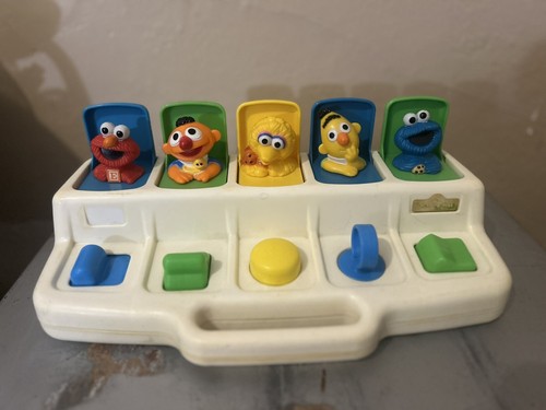 Vintage 1992 Playskool Sesame Street Poppin Pals Pop-up Baby Toy Learning Elmo