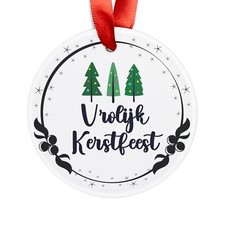 VROLIJK KERSTFEEST. Dutch Christmas, Netherlands, Holland, Personalized Ornament