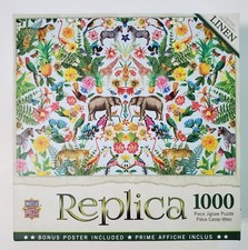 Master Pieces Safari 1000 Piece Linen Jigsaw Puzzle Complete