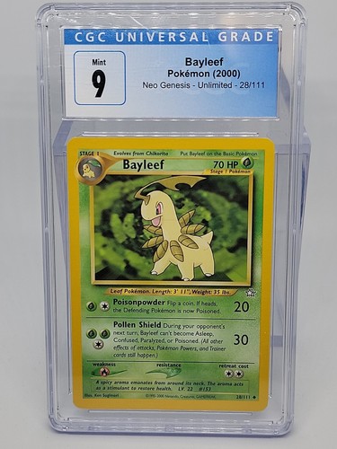 Bayleef (Unlimited) graded CGC 9 for sale on eBay