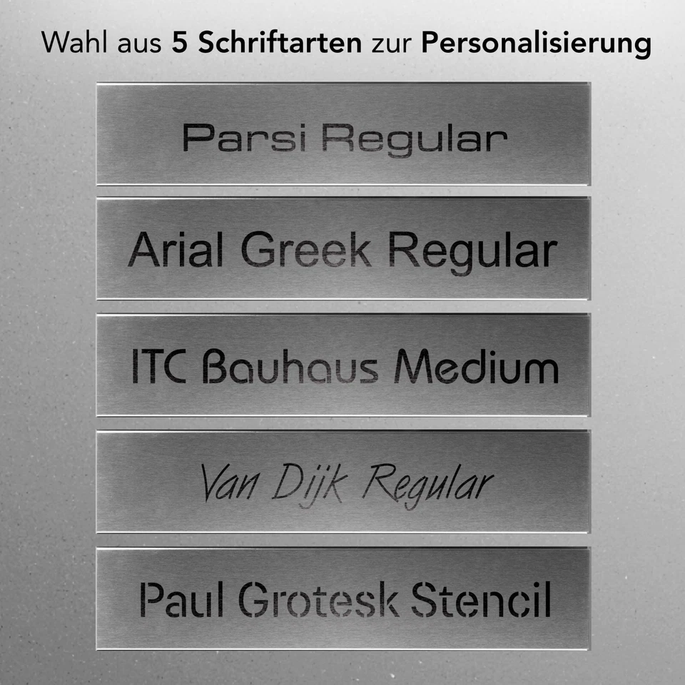 Modern Letterbox Anthracite with Newspaper Compartment Personalised inc Mounting Mat. - Image 3 of 4