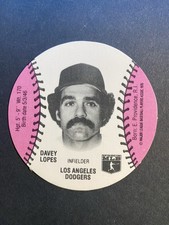 1978 WiffleBall Discs Davey Lopes Los Angles Dodgers (2-1/2" Dated 1976)