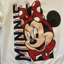 Vintage 90's Disney Minnie Mouse Double Sided Graphic Logo Sweatshirt Medium USA