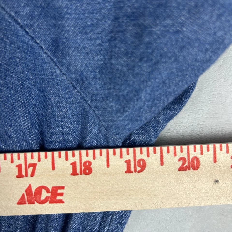 Vintage Y2K JFW Denim Midi Dress 1X Blue Peasant Prairie Milkmaid Festival Boho - Image 3 of 4