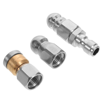 #ad 3pcs Stainless Steel Pressure Washer Nozzle Quick Connect 1 4 Inch for Sewer Jet $27.45