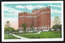 pk06176:Postcard-Vintage View of Hurley Hospital in Flint,Michigan