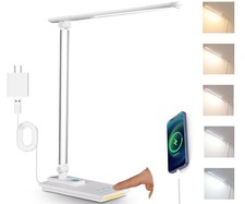 LED Desk Lamp with 5 Color Temperatures  Sliding Stepless Dimming  One-Touc...