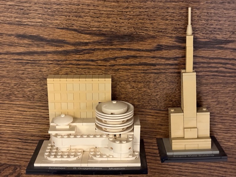 LEGO Architecture 21004 Guggenheim Museum & Empire State 77pc No Box Manual