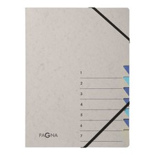 Pagna Document Wallet 7 Compartments Easy Grey 7-Piece Blue blue 7-Piece