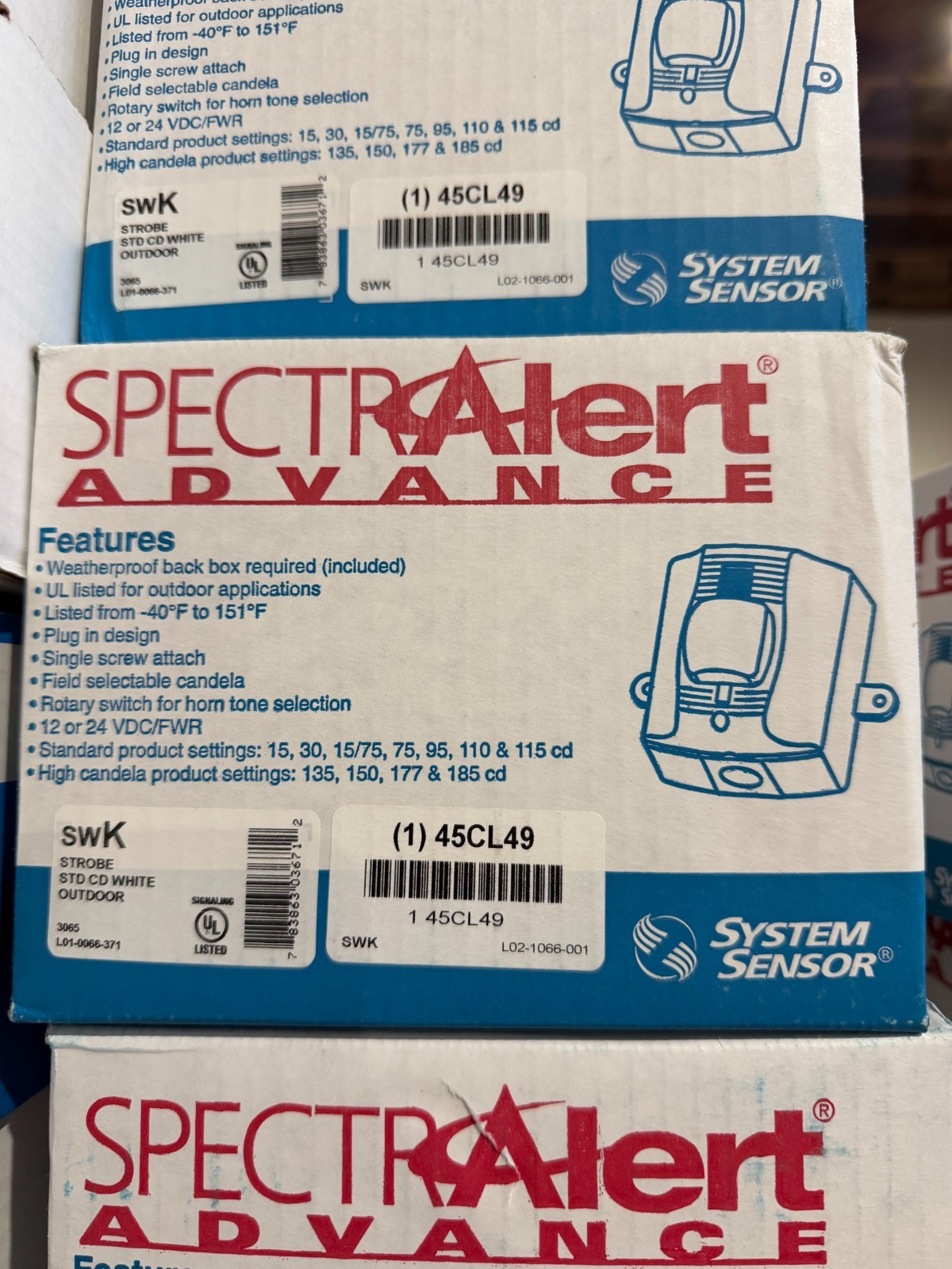 Sensor Swk System Sensor SWK - WEATHERPROOF WHITE STROBE WITH BACK BOX! FIRE ALARM ...