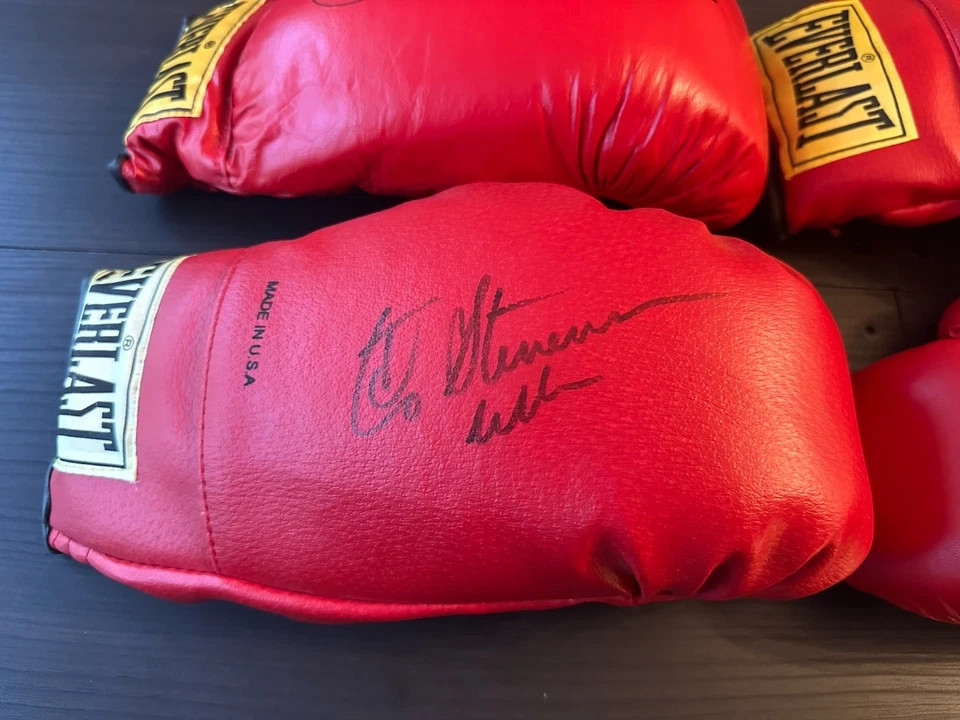 Lot of Four (4) signed Everlast Gloves - Lenox Lewis, Ken Norton, Leon Spinks) - Image 3 of 4
