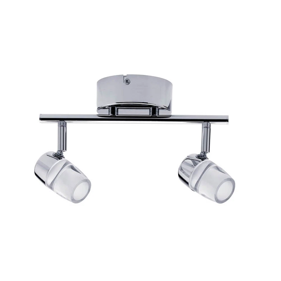 Paulmann LED Plafoniera Ciotola Faretti Cromo 2 X 3,2W Bianco Caldo Orientabile - Immagine 2 di 2