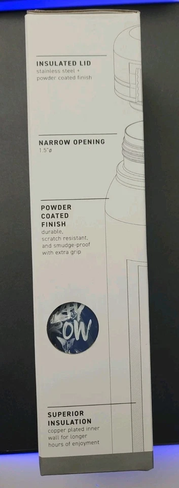 Botella de agua de acero inoxidable Silo h2go 16,9 FL oz 500 ml azul con logotipo de Vegas Foto 3 de 4