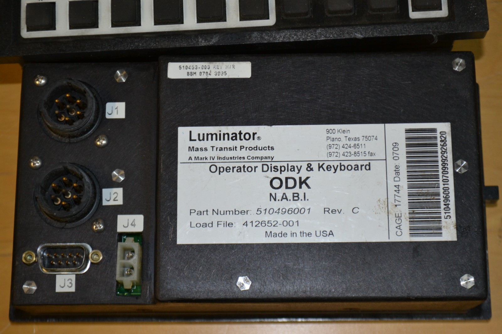 LOT OF 3 LUMINATOR MARK IV ODK DISPLAY & KEYPAD LED CONTROLLER  510453-003