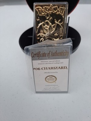1999 pokemon charizard 23kt gold plated trading card | Other | 23k Pokemon 999 And Its 6 COLLECTIBLE*23K GOLD PLATED*CARD ONLY 1999 gold charizard pokemon card