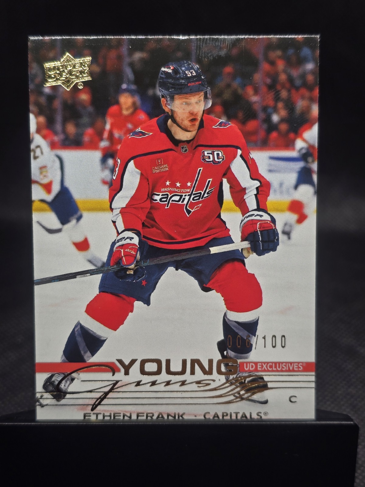 2025 Upper Deck Series 1 Young Guns Exclusives 6/100 Ethen Frank #240 Rookie RC