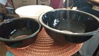 Pyrex 322 323 325 Black and White Clear Bottom Glass Set Of 3 Mixing Bowls — photo 6