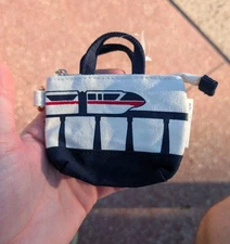 NEW SOLD OUT Disney Park Monorail Mini Canvas Tote Keychain Bag Charm Coin Purse