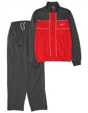 NIKE Mens Full Tracksuit Small Grey Colourblock Polyester CA16