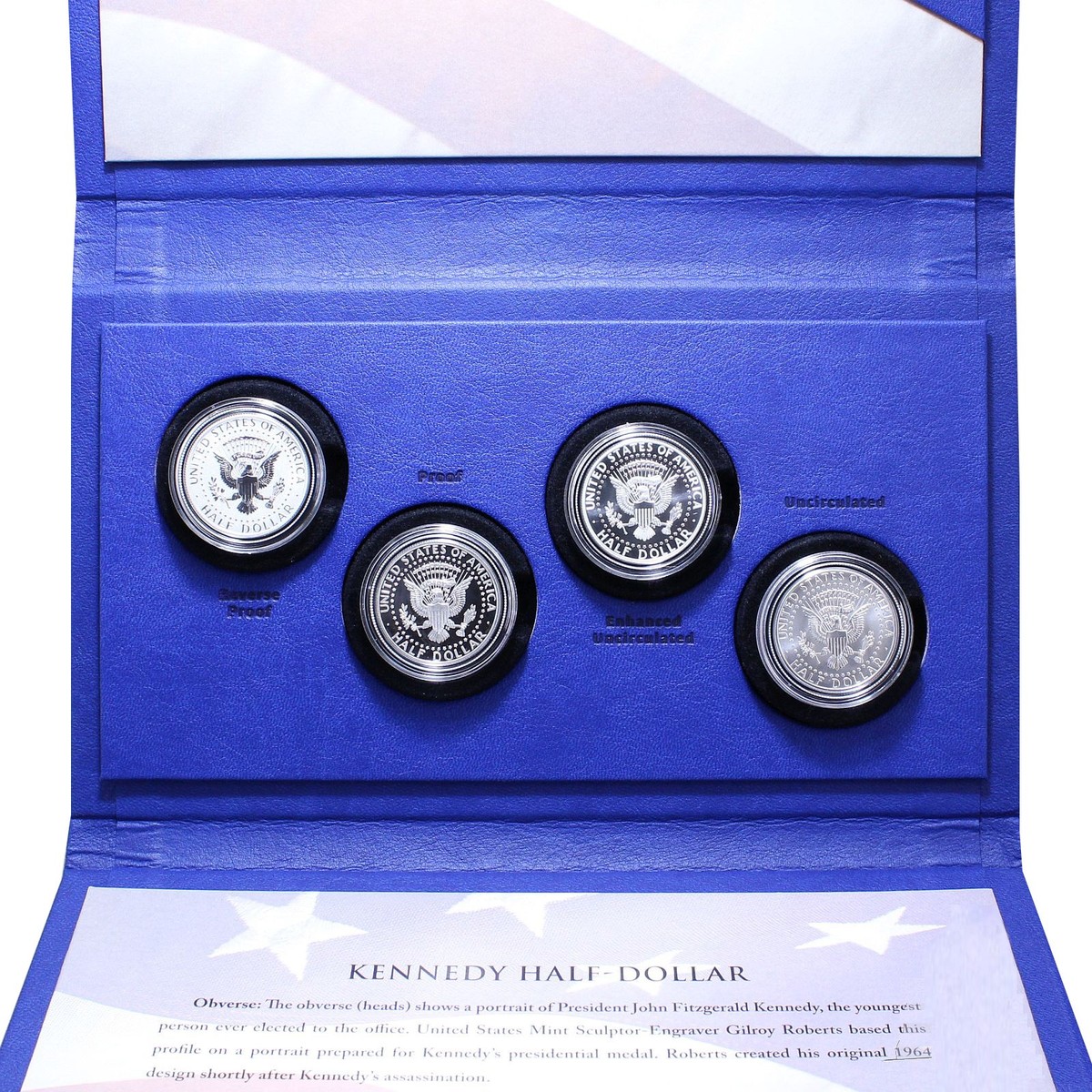 2014 P D S W Kennedy 50th Anniversary 4 Coin Set 90% Silver Half