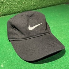 Nike Black White Swoosh Logo Baseball Cap Hat Boy Child Size 4-7