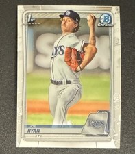Joe Ryan 2020 Bowman Chrome Prospects 1st #BCP-117 - Tampa Bay Rays