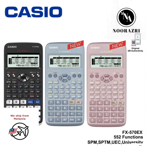 ORIGINAL Casio Scientific Calculator Classwiz FX-570EX BLACK, BLUE, PINK