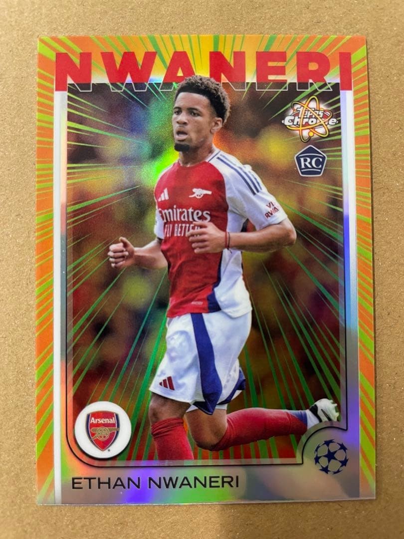 2024-25 Topps Chrome UCC Nuwaneri RC Arsenal #7fb0c1