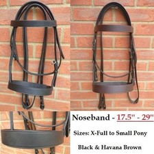 Padded Leather Hunter Shw Bridle Leather Rein Wide Nosband Black Brown All Sizes