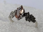 Vintage ring sterling silver 925 Size 8 Weight 2.15 g. Smoky quartz.