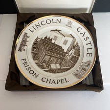 Lincoln Castle Prison Chapel Limited Ed Plate Rare 1980s Lincolnshire History