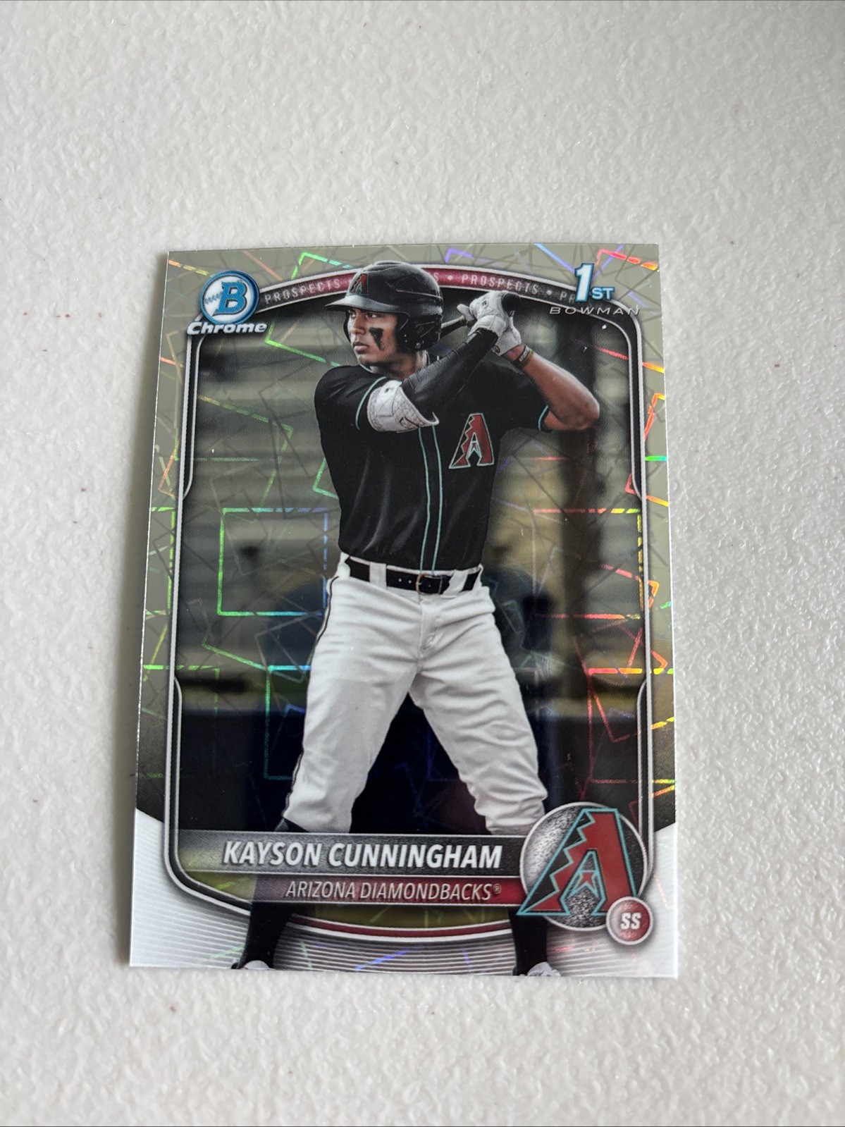 2025 Bowman Draft #BDC-84 Kayson Cunningham Chrome Lazer Diamondbacks 📈📈📈📈