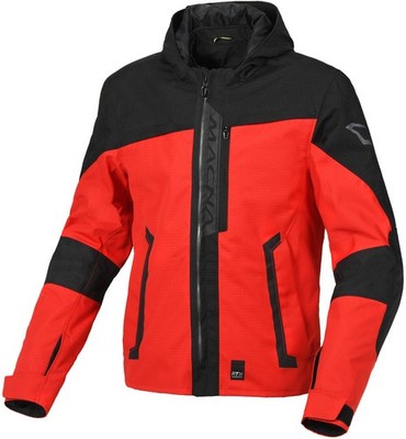 Macna Riggor wasserdichte Motorrad Textiljacke, grau/schwarz/gelb, S