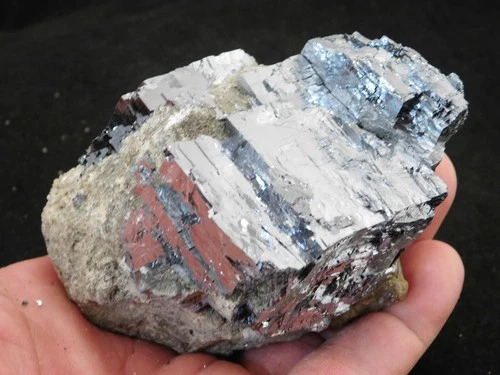 BIG! Super Shiny! Stepped GALENA Crystal in Matrix 100% Natural Missouri 621gr