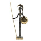 Statue Ancient Greek Goddess Athena w Javelin 9.8"-25cm Brass Cast Mythology New