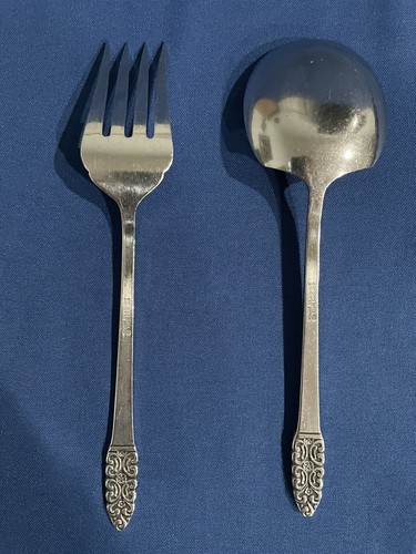 Oxford Hall Japan Stainless Hostess Utensils Cold Meat Fork Serving Spoon - Picture 2 of 9