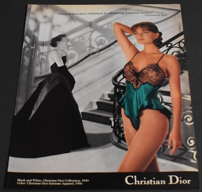 1986 Print Ad Sexy Fashion Long Legs Lady Feminine Brunette Lingerie Dior  ATS | eBay