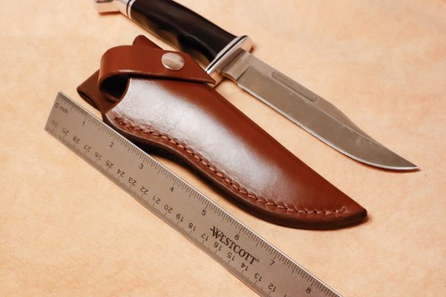 Custom Leather Sheath for Buck 119 (left hand) - Picture 4 of 6