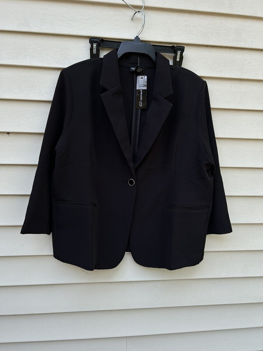 SOHO Blazer Jacket Womens BLACK Size XL | eBay
