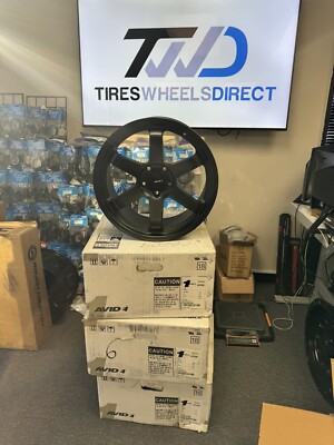 4-New 18'' AVID1 AV06 Wheels 18x9.5 5x114.3 32 Matte Black Rims 73.1