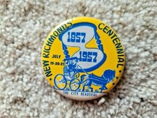 Broche/bouton vintage 1957 NEW RICHMOND Wisconsin centenaire 1857-1957