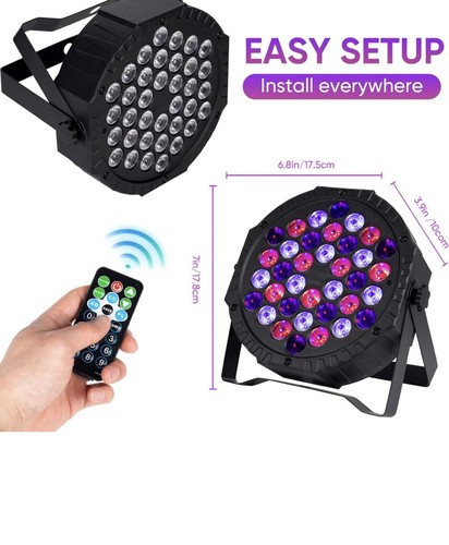 Excellent reviews DJ Stage Light 36-LED Sound Activated Stage Light w Remote F3 - Picture 6 of 12