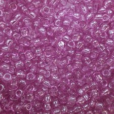 Pony Beads Lt Purple Lavender Transparent Large Hole Beads Made in USA