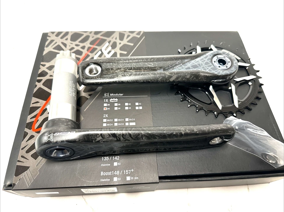 Pedivela de carbono FSA K-Force Light modular 1X 32 dentes BB392EVO 11spd 175mm NOVA - Imagem 3 de 4