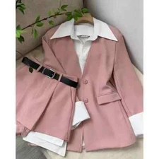 Short Suits Blazers Shirts 2 Piece Sets Womens Outifits Wide Leg Pants Jacket