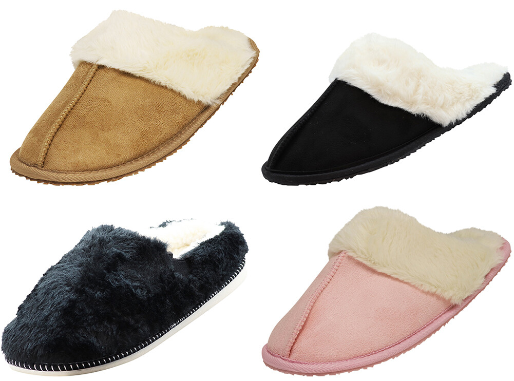 SAOLA Norty pantofole da donna Mule Clog con fodera morbida in peluche e suola interna esterna