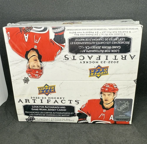 (FACTORY SEALED) UPPER DECK 2022-23 ARTIFACTS HOCKEY RETAIL BOX 24 PACKS PER BOX