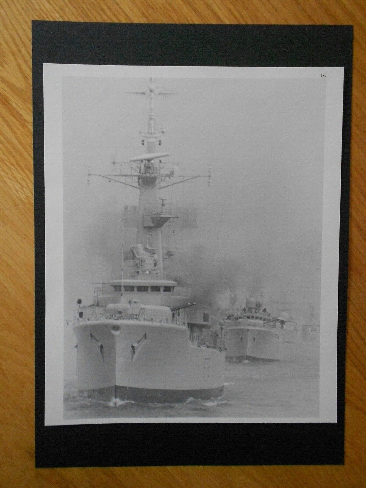 NAVAL PRINT- HMS ARIADNE LEADS FRIGATES TORQUAY, APOLLO, LIVERPOOL ALACRITY 1983