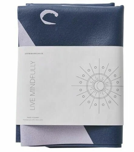 Anthropologie Abundance & Balance Live Mindfully Travel Yoga Mat New